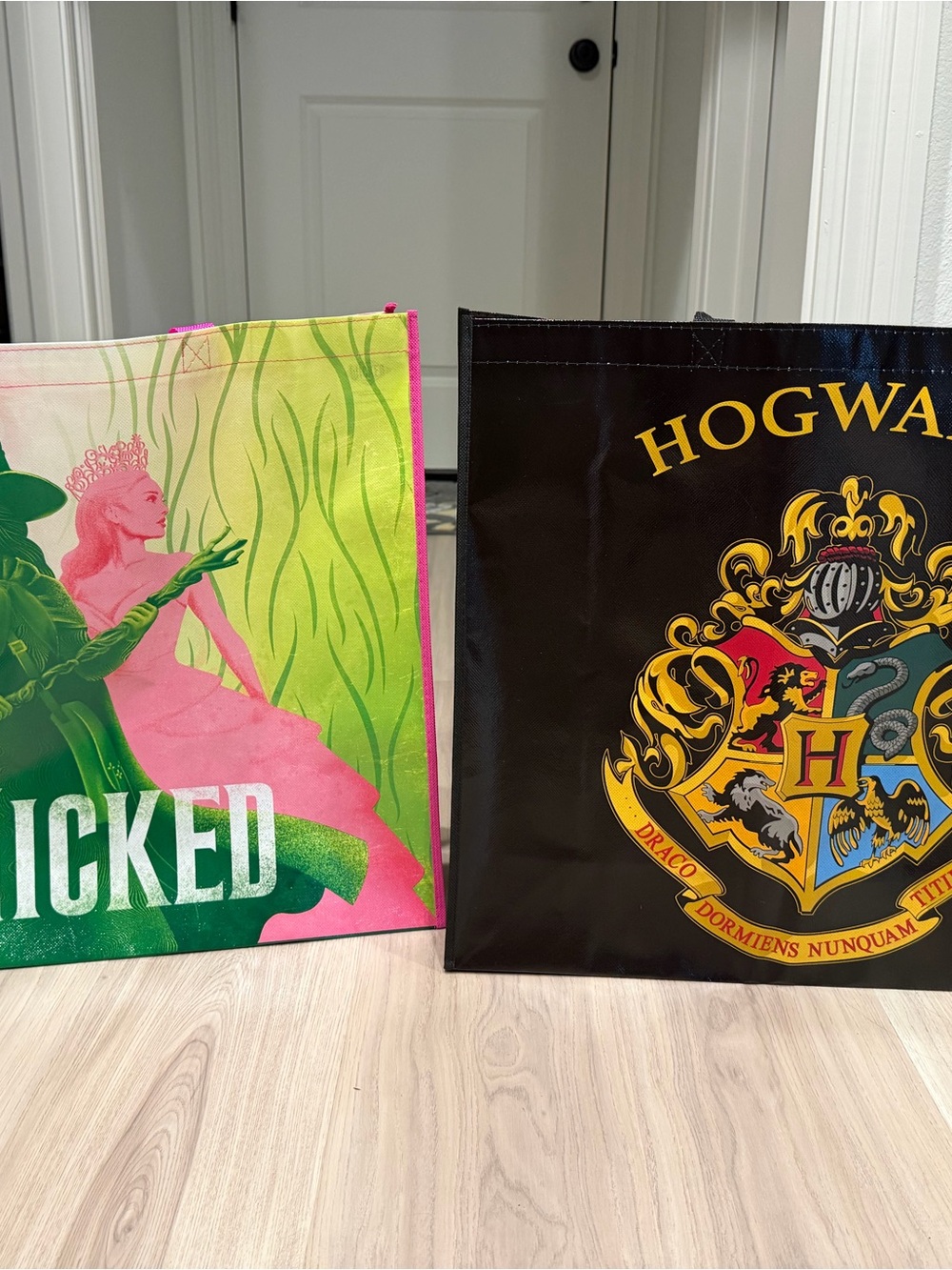 NWT 1 wicked and 1 Harry Potter recycled reusable tote bags!